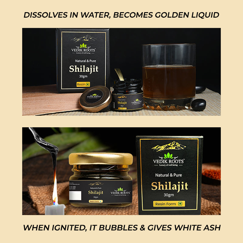 Purity test of vedikroots Shilajit