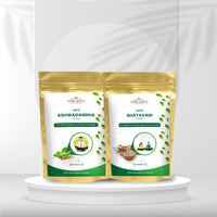 Thumbnail for Vitality and Nourishment Kit | Ashwagandha Powder and Shatavari Powder Combo Pack