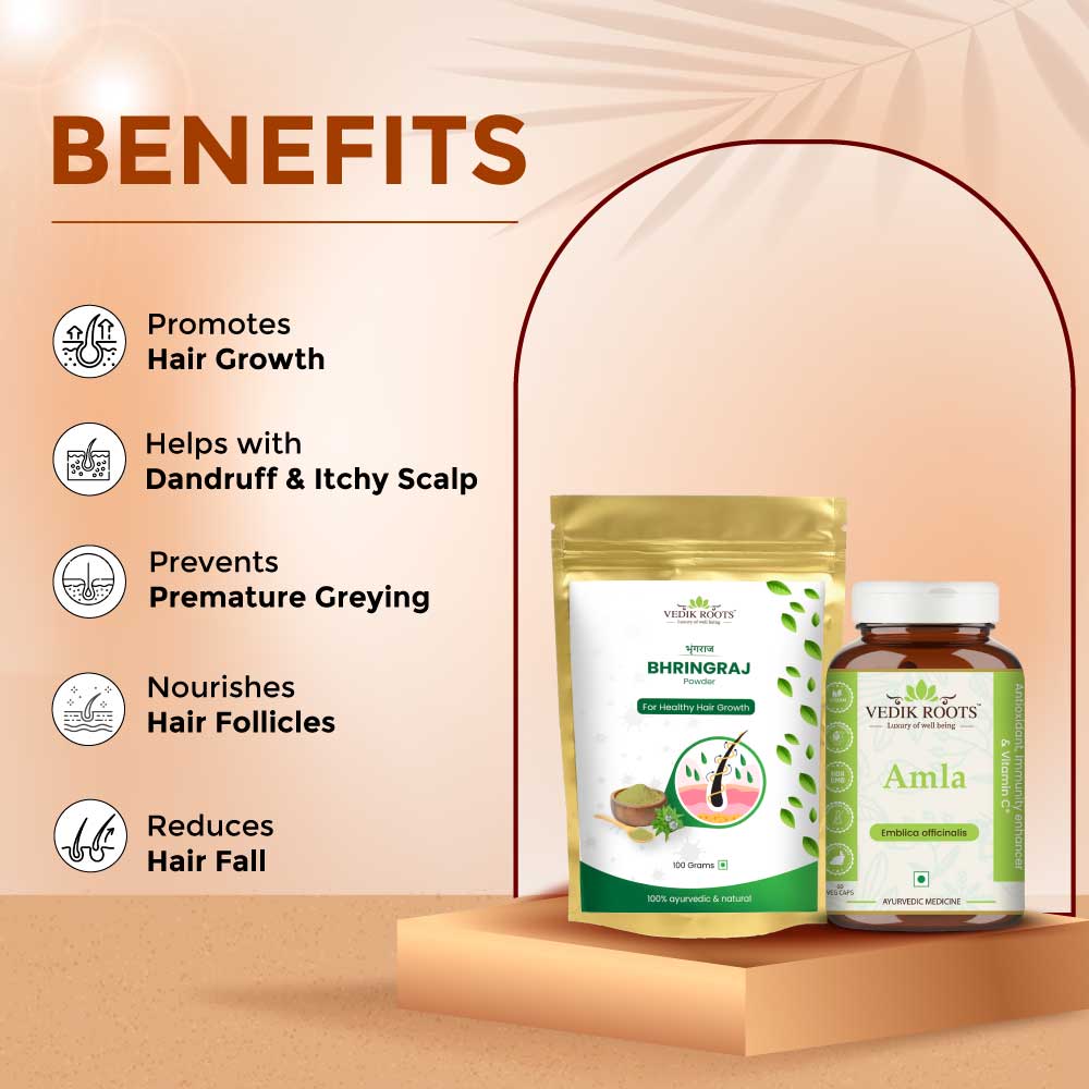 Bhringraj Powder and Amla Capsules