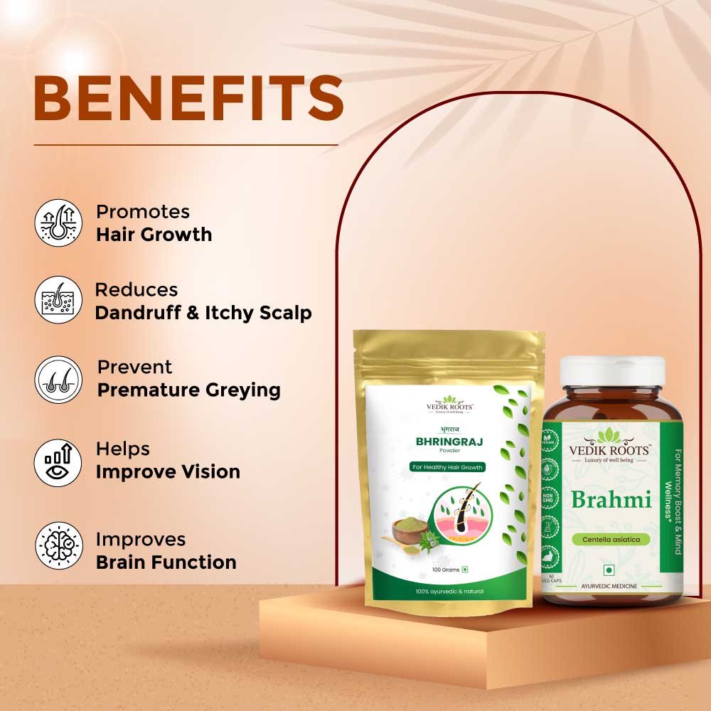 Health Benefits of Brahmi and Bhringraj Combo Kit