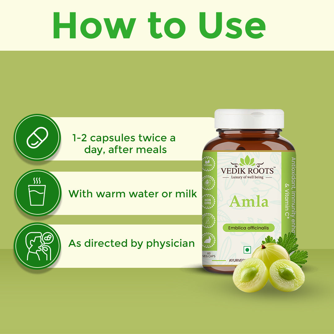 Amla Capsules - Best for Healthy Skin & Hair | Immunity Booster