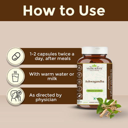 how to use vedikroots ashwagandha