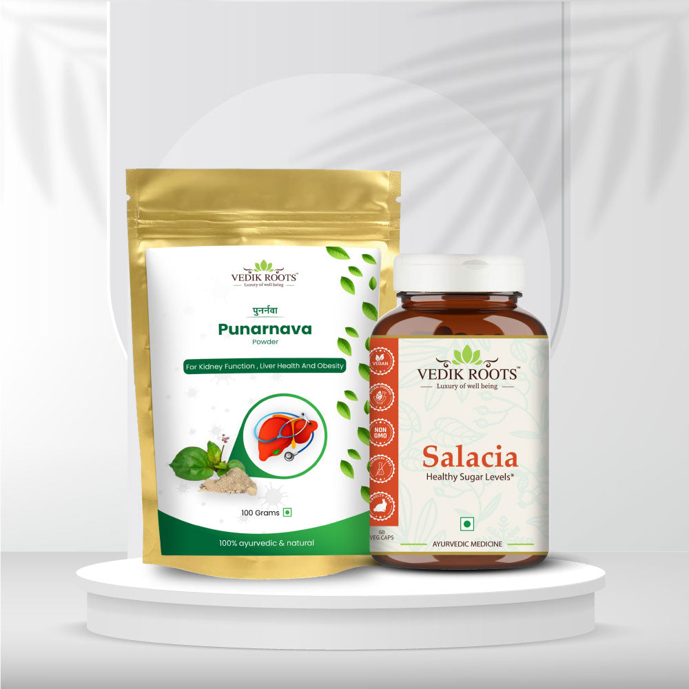 Salacia Capsules and Punarnava Powder Combo Pack