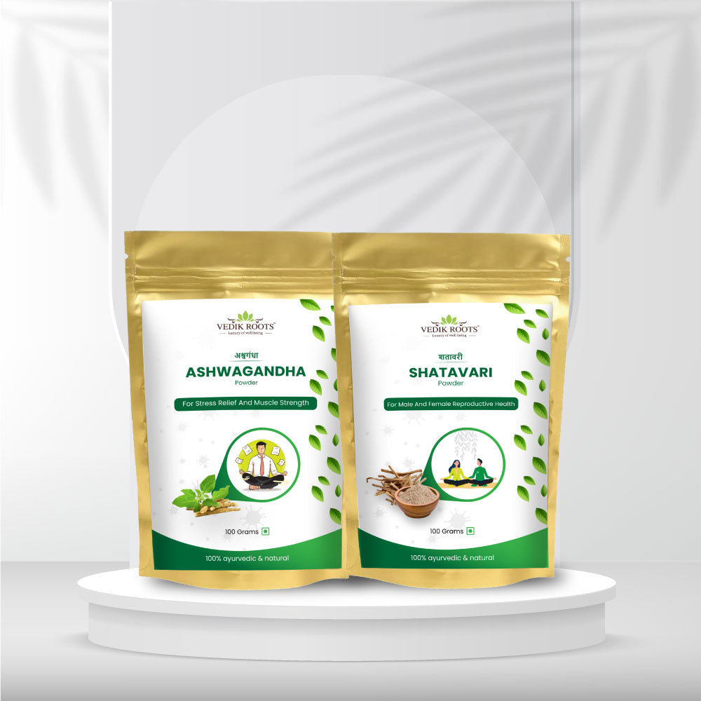 Vitality and Nourishment Kit | Ashwagandha Powder and Shatavari Powder Combo Pack