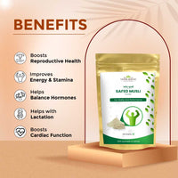 Thumbnail for 100% Pure Safed Musli Powder – Enhance Vitality And Performance(100 GM)