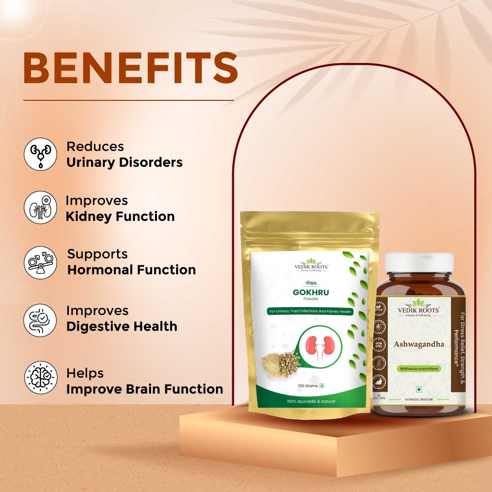 Immunity & Hormonal Balance Kit: Gokhru and Ashwagandha Combo Kit