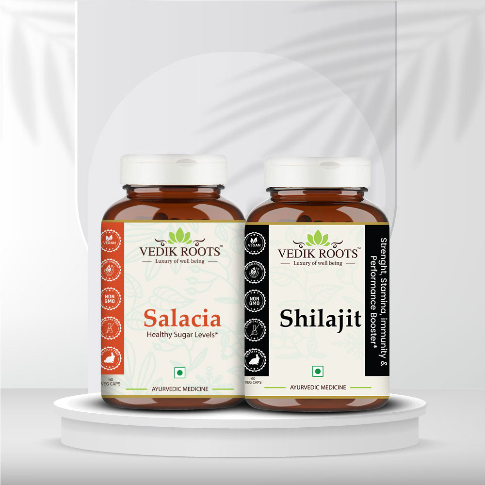 Diabetes Management Kit : Combo Pack of Shilajit & Salacia